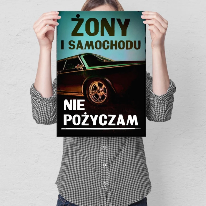 Plakat metalowy Nie pożyczam