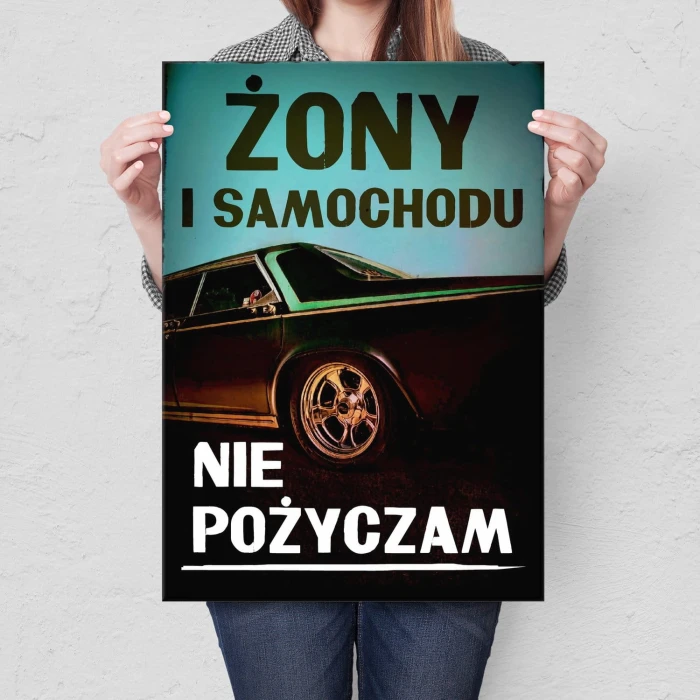 Plakat metalowy Nie pożyczam