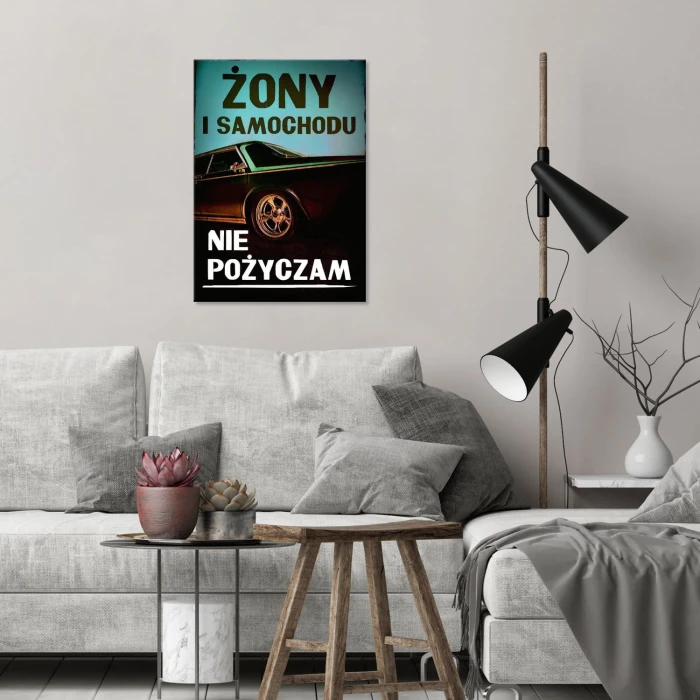 Plakat metalowy Nie pożyczam