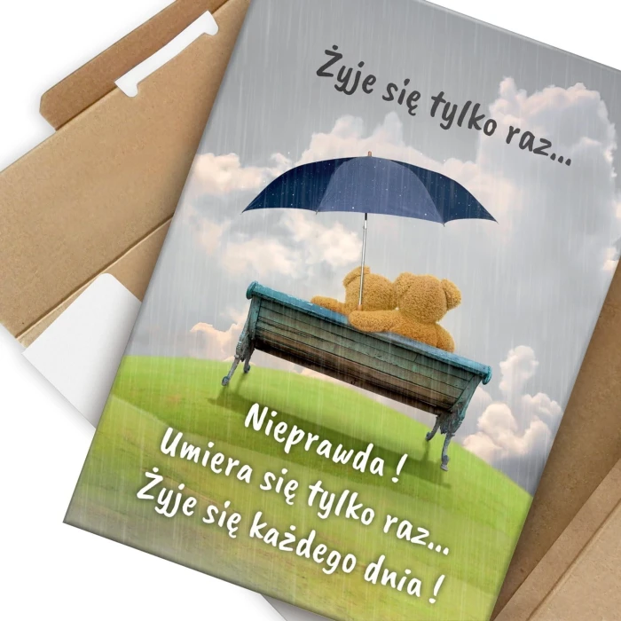 Plakat metalowy Żyje się tylko raz