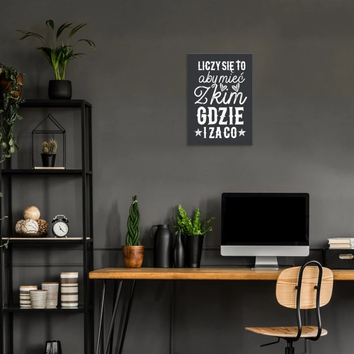 Plakat metalowy Liczy się to aby mieć z kim