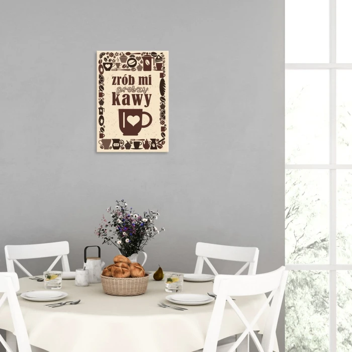 Plakat metalowy Zrób mi kawy