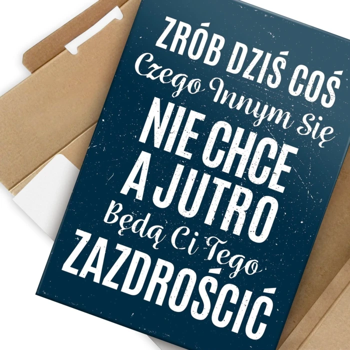 Plakat metalowy Zrób dziś coś