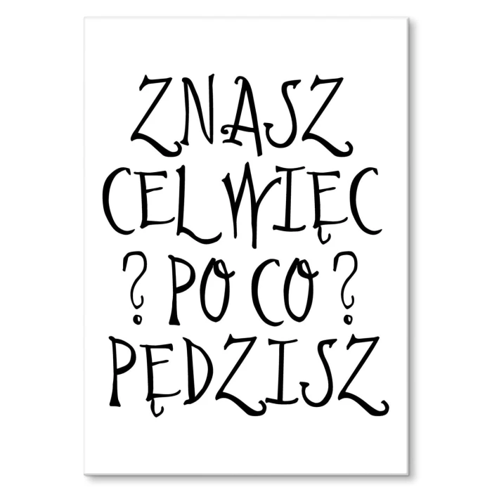 Plakat metalowy Znasz cel