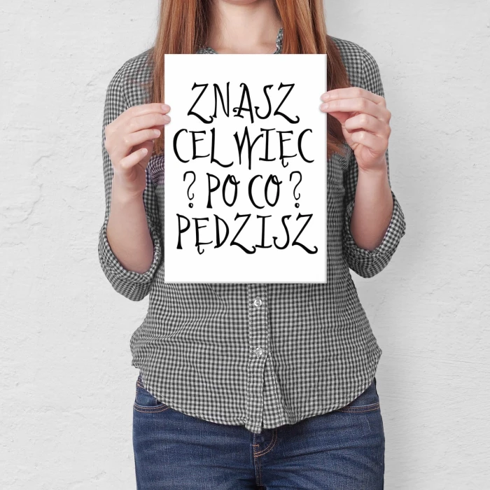 Plakat metalowy Znasz cel