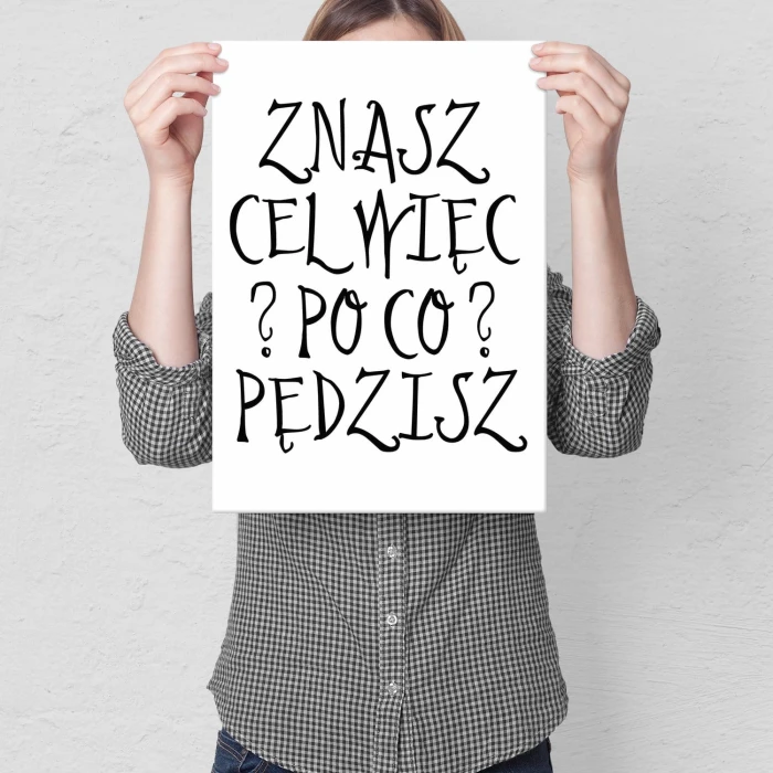 Plakat metalowy Znasz cel