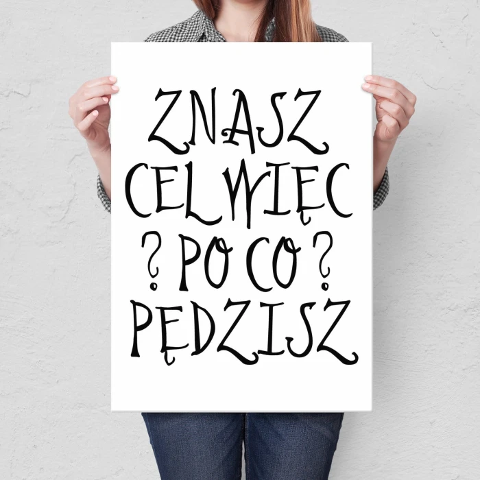 Plakat metalowy Znasz cel
