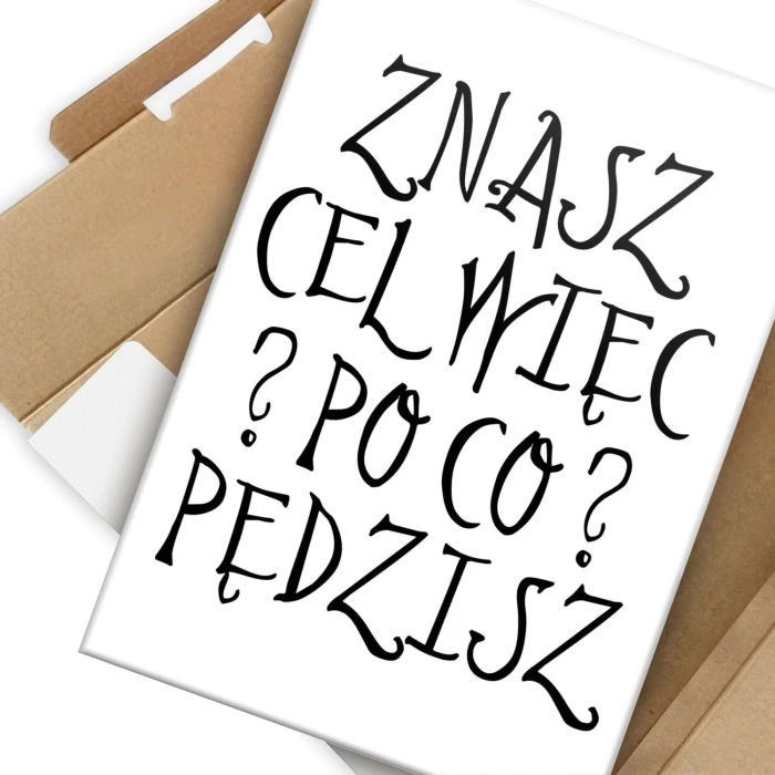 Plakat metalowy Znasz cel