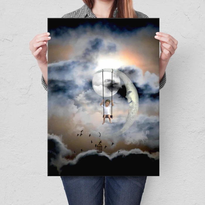 Plakat metalowy Moon dream Prezent
