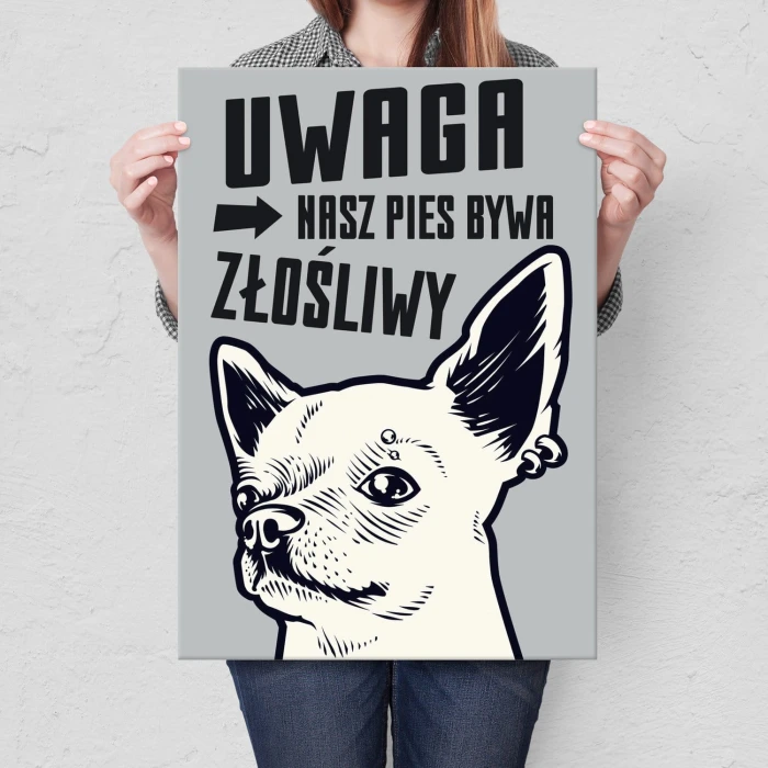 Plakat metalowy Nasz złośliwy pies