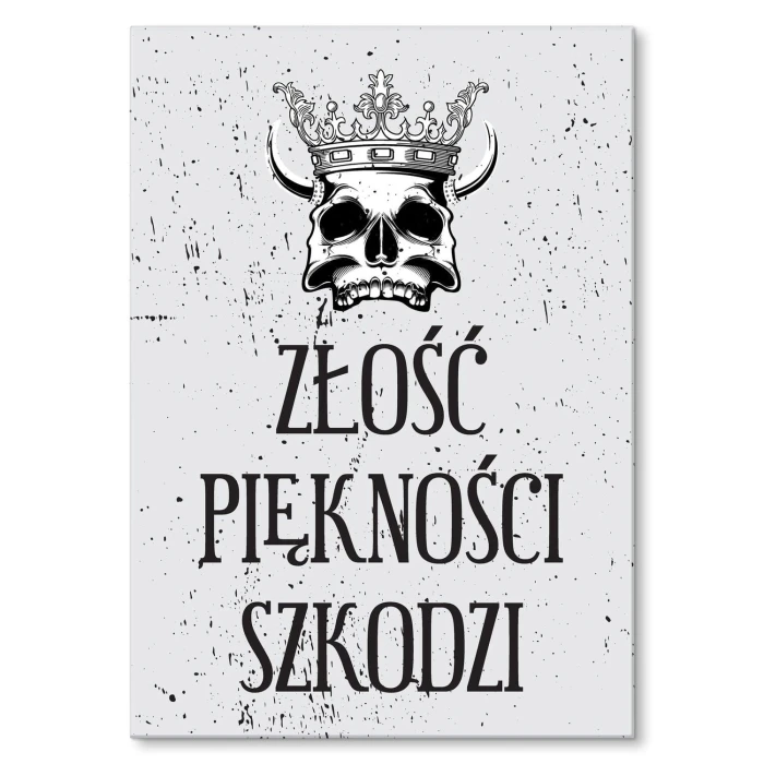 Plakat metalowy Złość piękności szkodzi