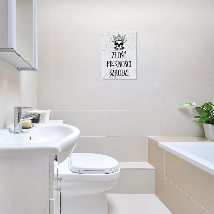 Plakat metalowy Złość piękności szkodzi