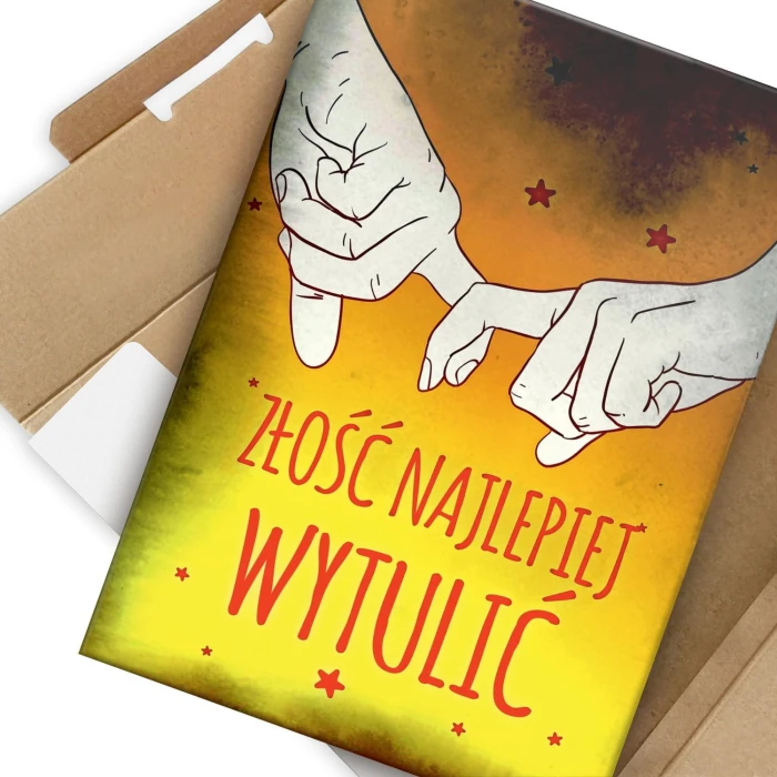 Plakat metalowy Złość najlepiej wytulić