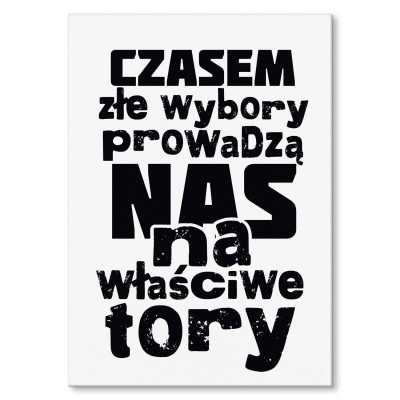 Plakat metalowy Złe wybory