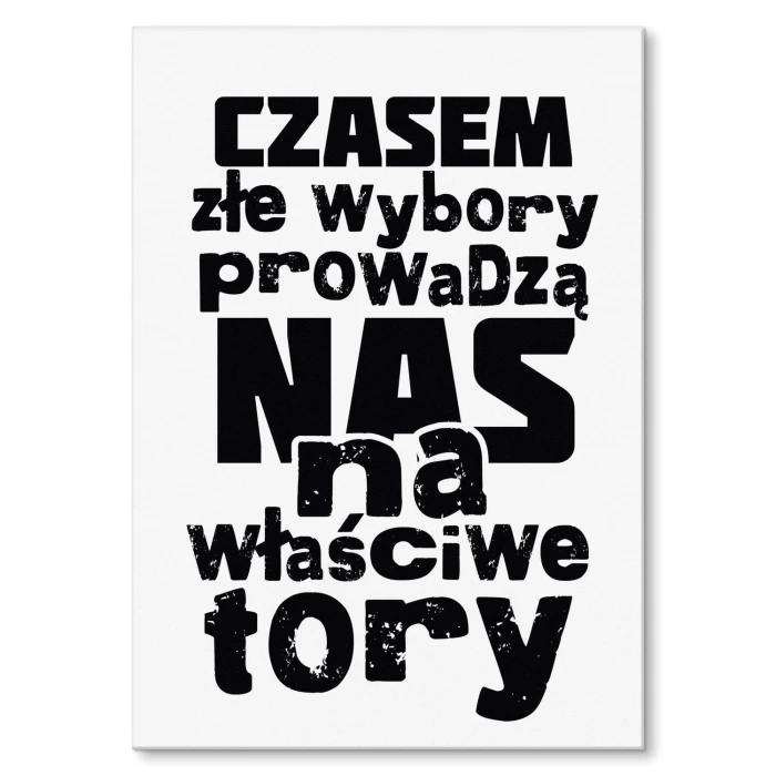 Plakat metalowy Złe wybory