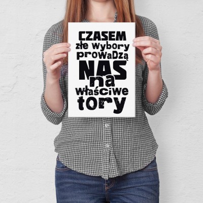 Plakat metalowy Złe wybory