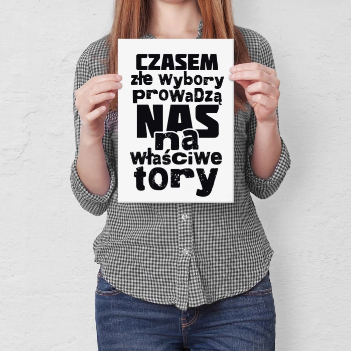 Plakat metalowy Złe wybory