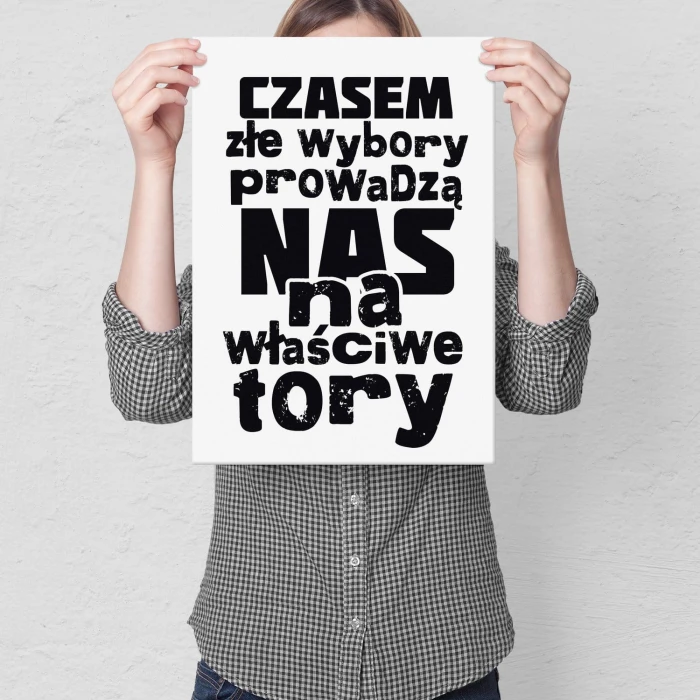 Plakat metalowy Złe wybory