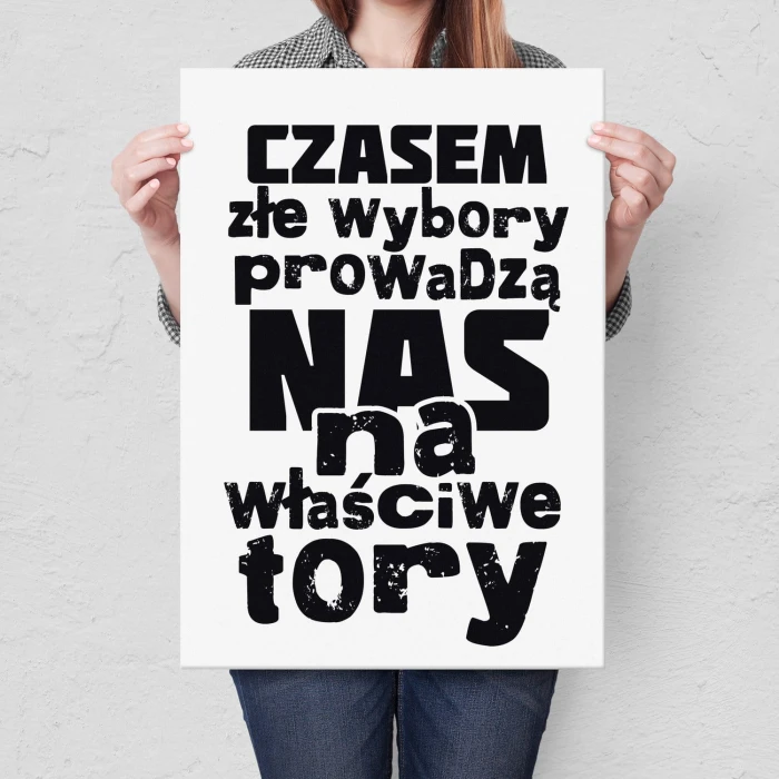 Plakat metalowy Złe wybory