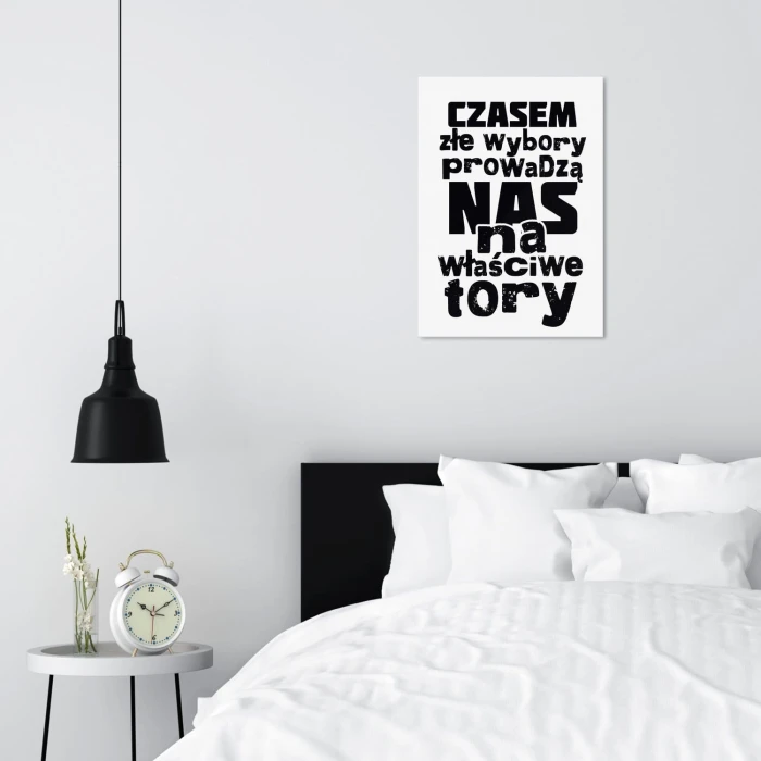 Plakat metalowy Złe wybory