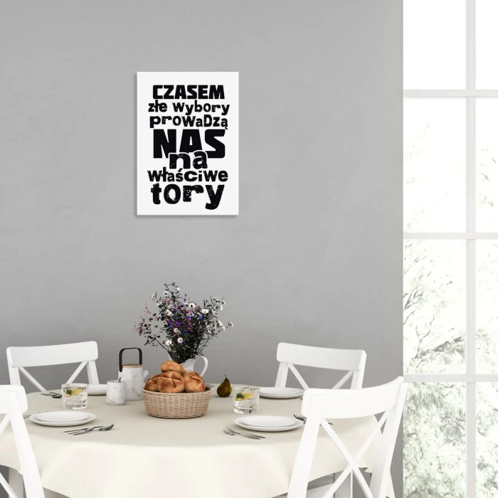 Plakat metalowy Złe wybory