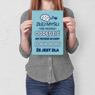 Plakat metalowy Złe myśli