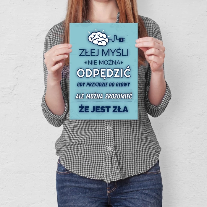 Plakat metalowy Złe myśli