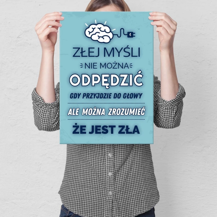 Plakat metalowy Złe myśli