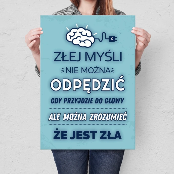 Plakat metalowy Złe myśli
