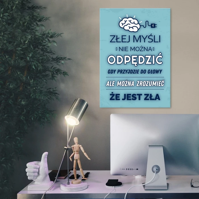 Plakat metalowy Złe myśli