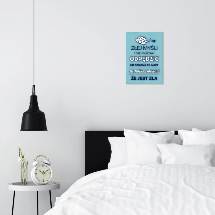 Plakat metalowy Złe myśli