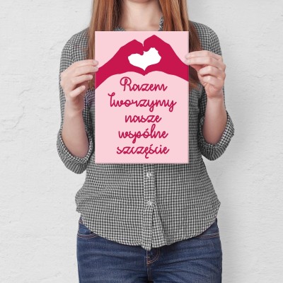 Plakat metalowy Tworzymy szczęście