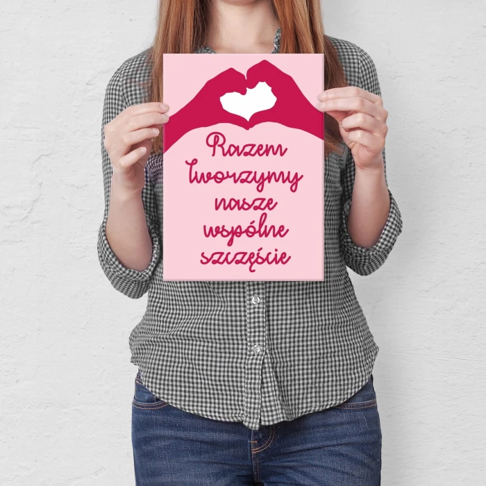 Plakat metalowy Tworzymy szczęście