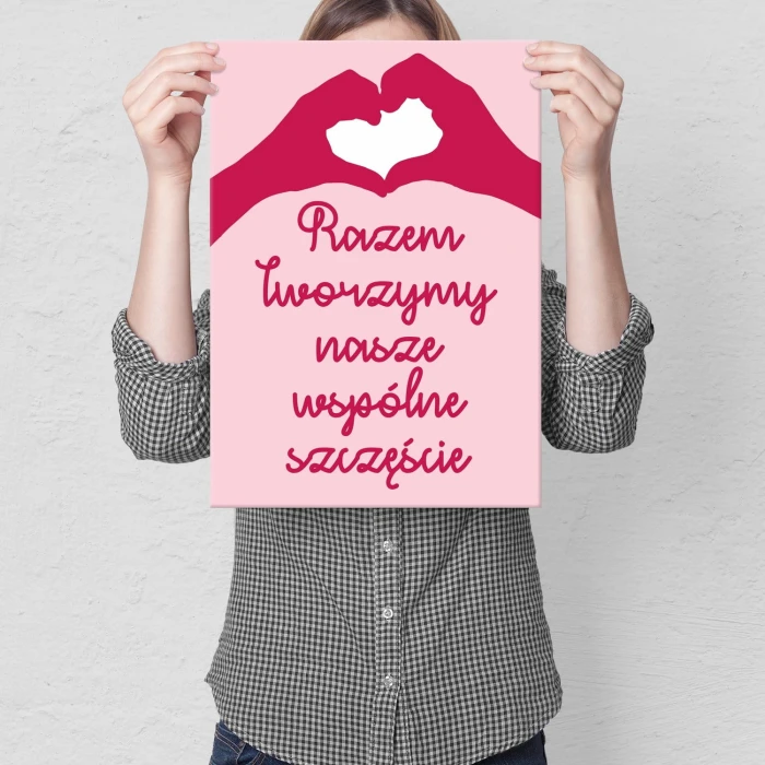 Plakat metalowy Tworzymy szczęście