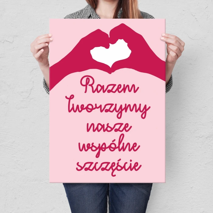 Plakat metalowy Tworzymy szczęście