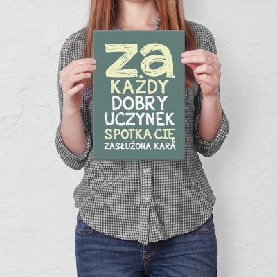 Plakat metalowy Zasłużona kara