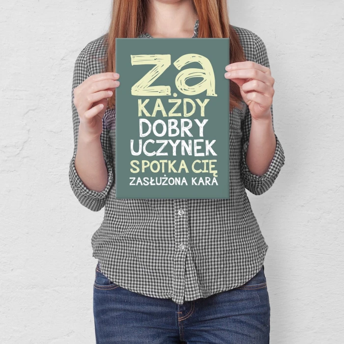 Plakat metalowy Zasłużona kara