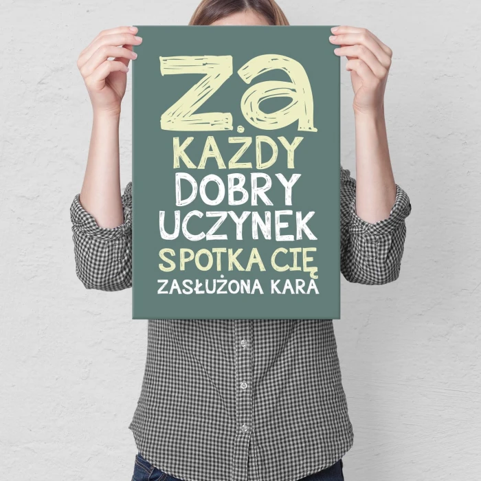 Plakat metalowy Zasłużona kara