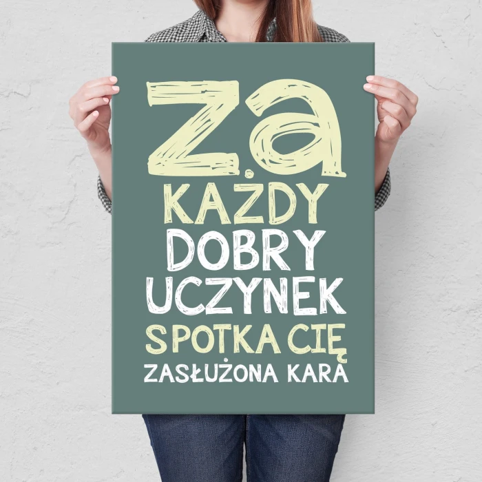 Plakat metalowy Zasłużona kara