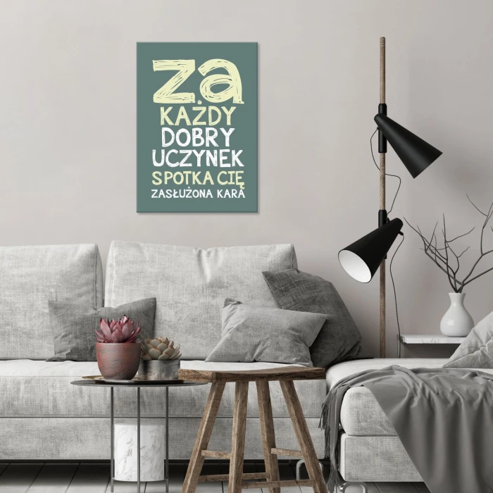 Plakat metalowy Zasłużona kara