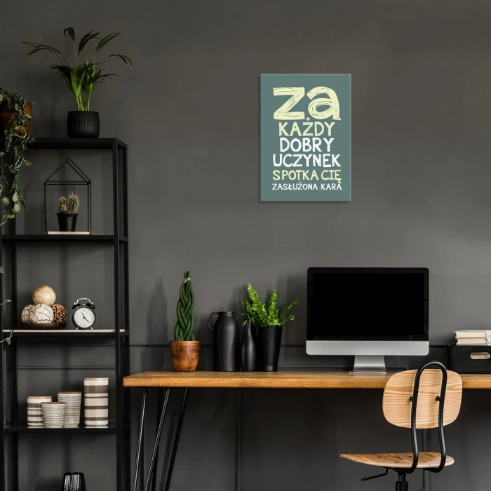 Plakat metalowy Zasłużona kara