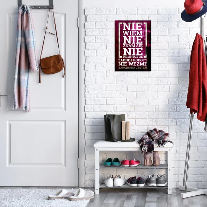 Plakat metalowy Zarobiona jestem