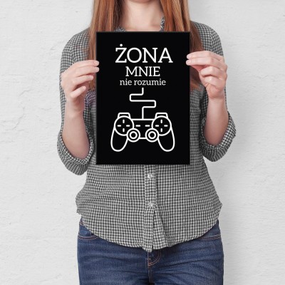 Plakat metalowy Żona mnie nie rozumie