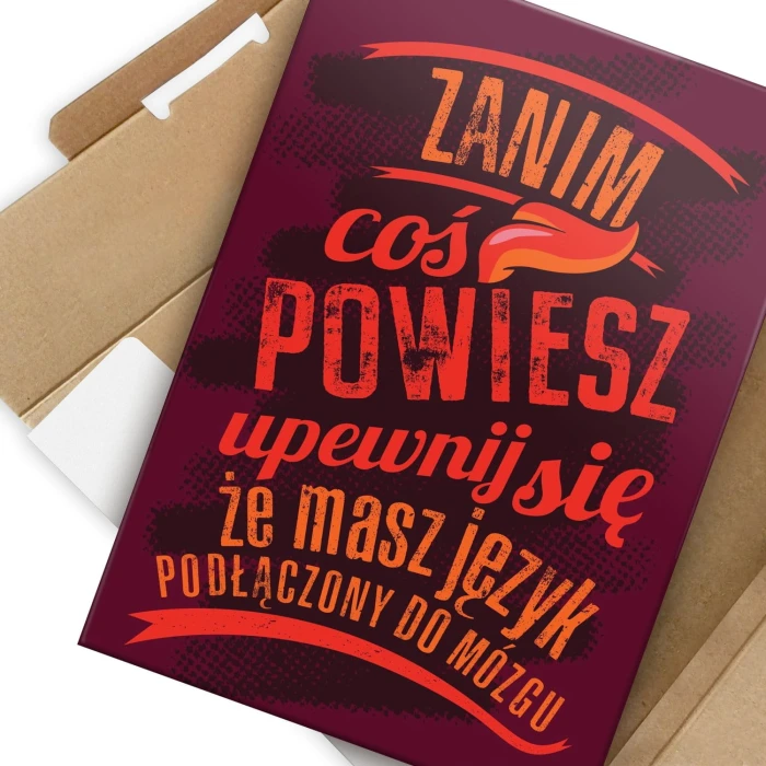 Plakat metalowy Zanim coś powiesz