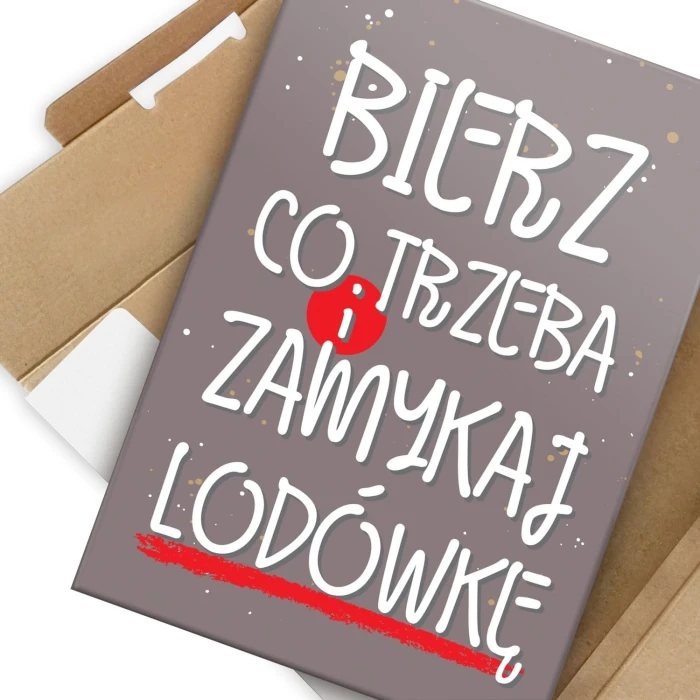 Plakat metalowy Zamykaj lodówkę