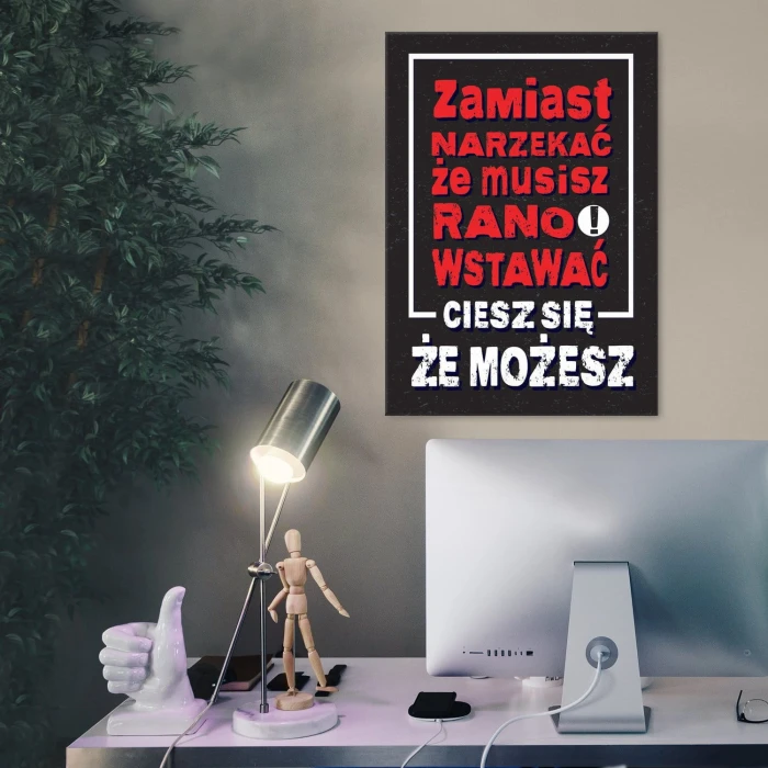 Plakat metalowy Zamiast narzekać