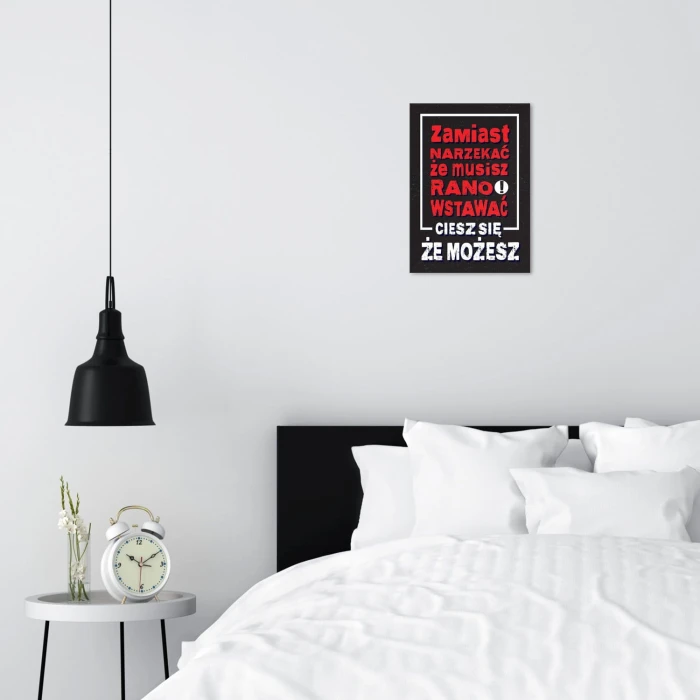 Plakat metalowy Zamiast narzekać