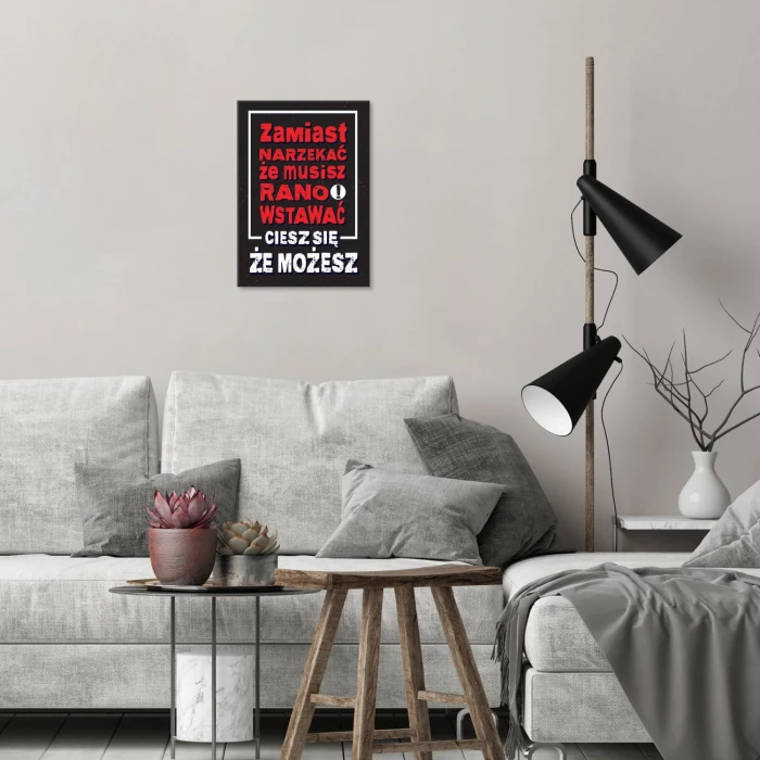 Plakat metalowy Zamiast narzekać