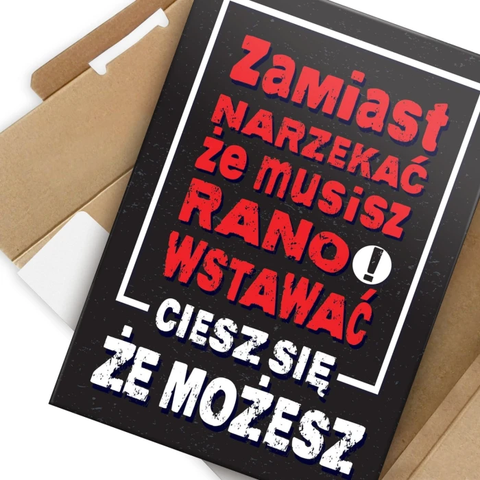 Plakat metalowy Zamiast narzekać