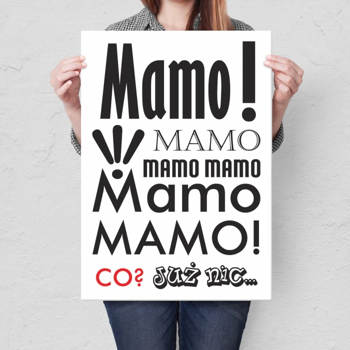 Plakat metalowy Mamo! Prezent